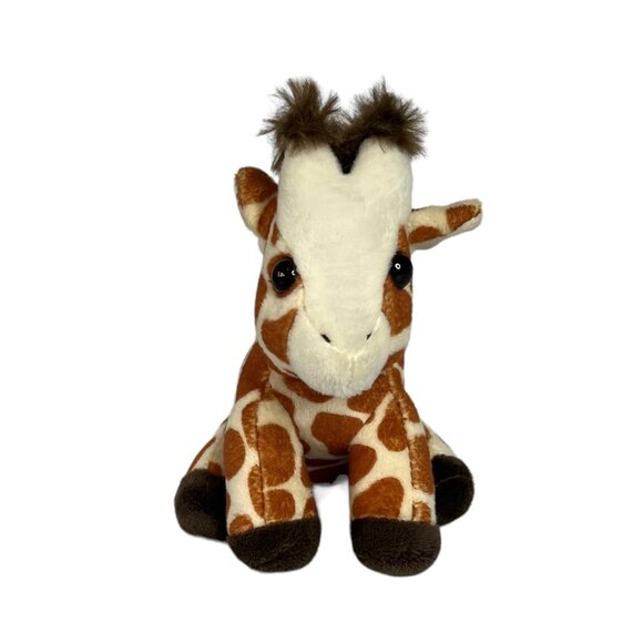 Miniature Giraffe Stuffed Animal Plush Monkey Island 5" Brown Tan - Picture 2 of 13